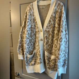 Leopard Print Cardigan Sweater
